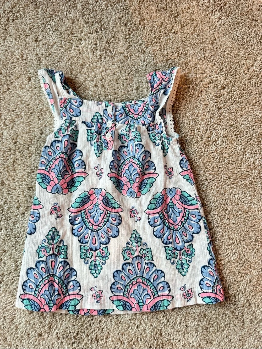 Carter’s Toddler Girl Outfit Bundle Size 2T Pink Tulle Top Tuttu Denim Shorts